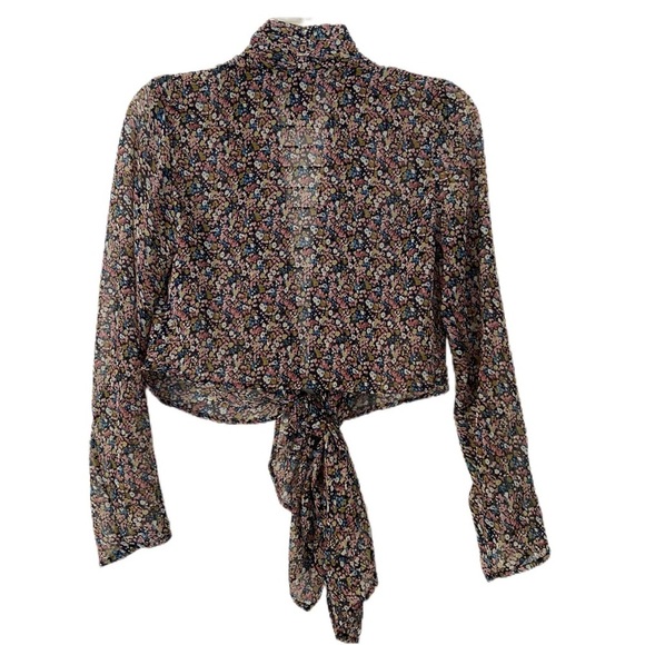 Fire Los Angeles Sheer Floral Top Whimsygoth Witchy Romantic Mystical Moody - Picture 2 of 9